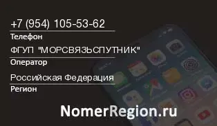 Кто звонил с 9541055362 - регион и оператор